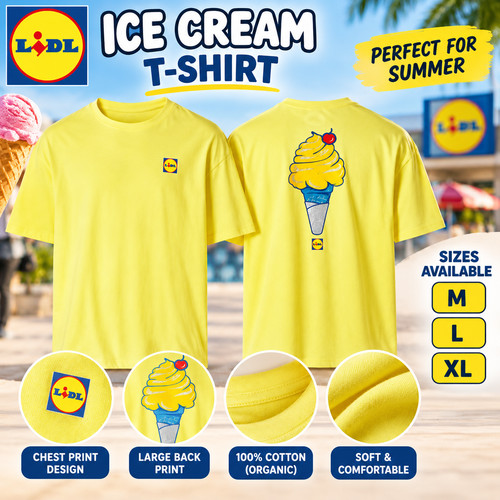 Shirt gelato lidl gialla - gelato,